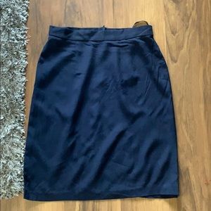 3/$25 John Roberts navy blue‎ suit work  skirt